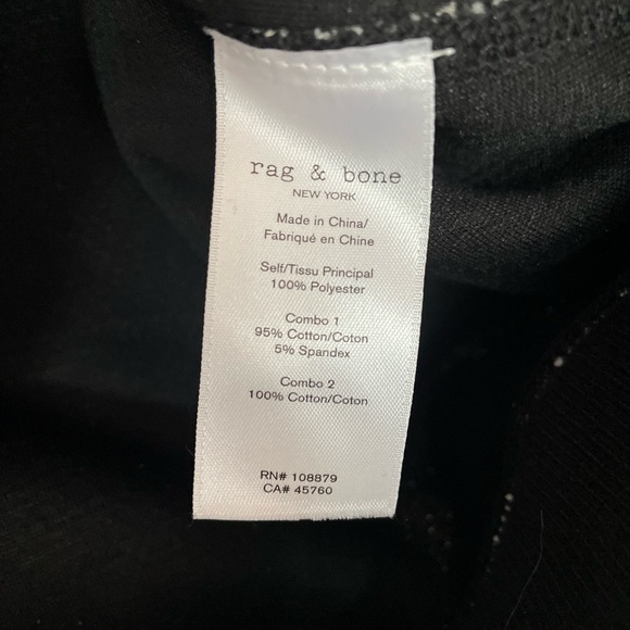 Rag & Bone - Zebra Half Zip Pullover in Black/White, Size Large - Picture 9 of 10